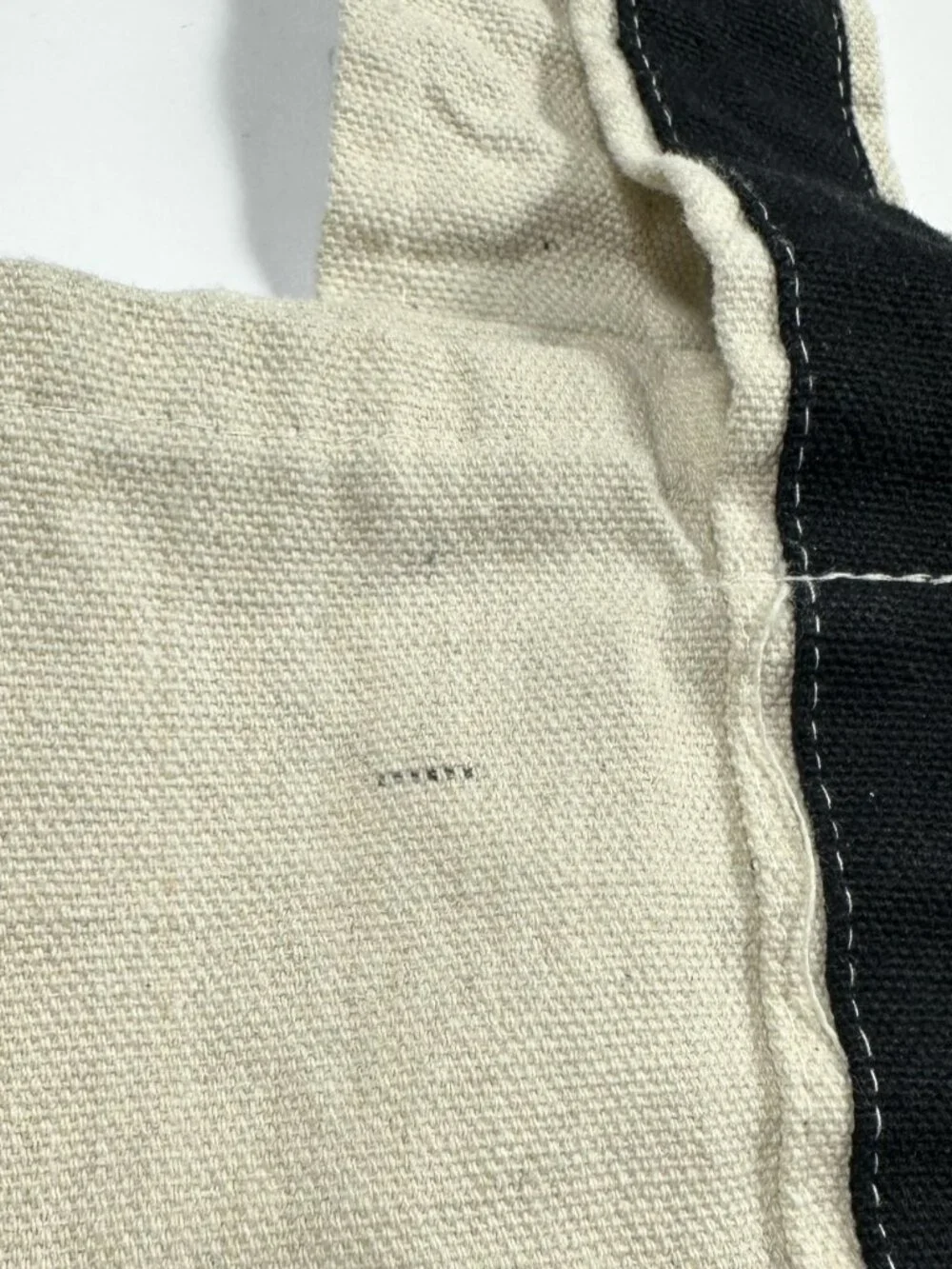 Cotton Canvas Tote Bag White‎ Beige & Black Reusable Grocery Shopping Cloth